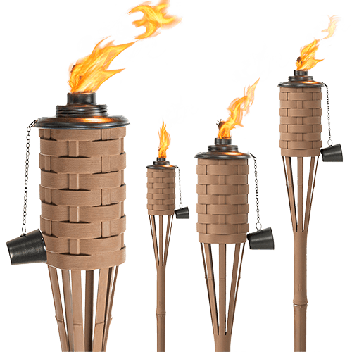 brown color tiki torches