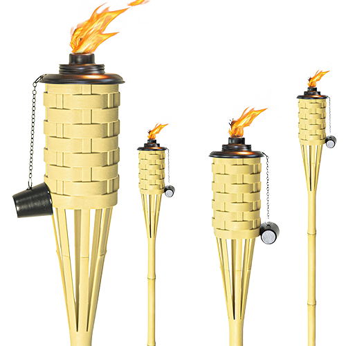 young color synthetic bamboo torch